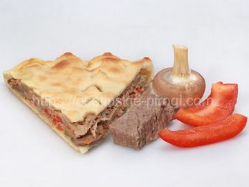 Осетинские пироги С говядиной, грибами и болгарским перцем