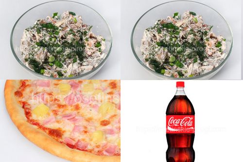 Набор "На двоих 6" дешевле на 15%:
1. Салат Грибной, 2 шт.
2. Пицца Гавайская 1 шт.
3. Кока кола 1 шт.
Доставка +7(495)724-72-92 Набор "На двоих 6" дешевле на 15%