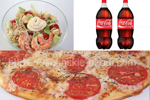 Набор "На четверых 8" дешевле на 15%:
1. Пицца Маргарита 1 шт.
2. Салат Цезарь с креветками 4 шт.
3. Кока кола 2 шт.
Доставка +7(495)724-72-92 Набор "На четверых 8" дешевле на 15%